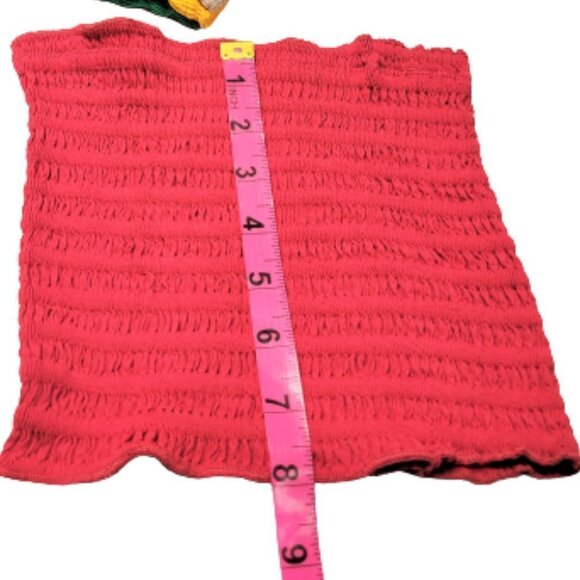 Pink Strapless Crop Top Bandeau Tube - Picture 3 of 3